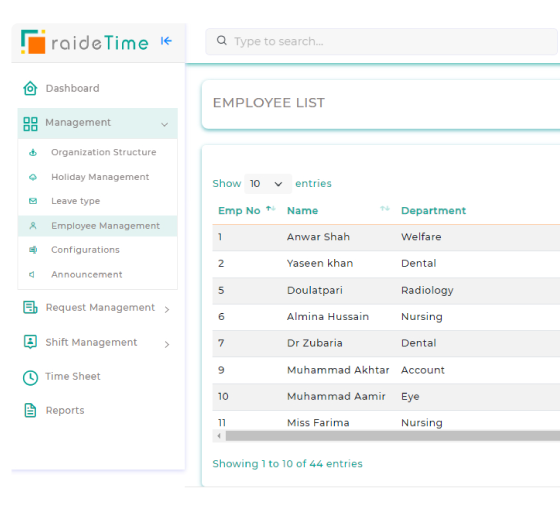 employee self-service form in mobile